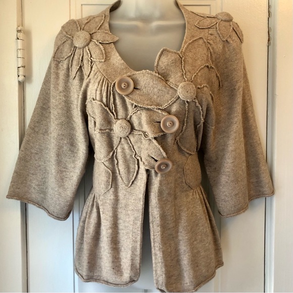 [Anthropologie][Knitted & Knotted] Floral ‘Thicket’ Cardigan Sweater - Picture 3 of 15